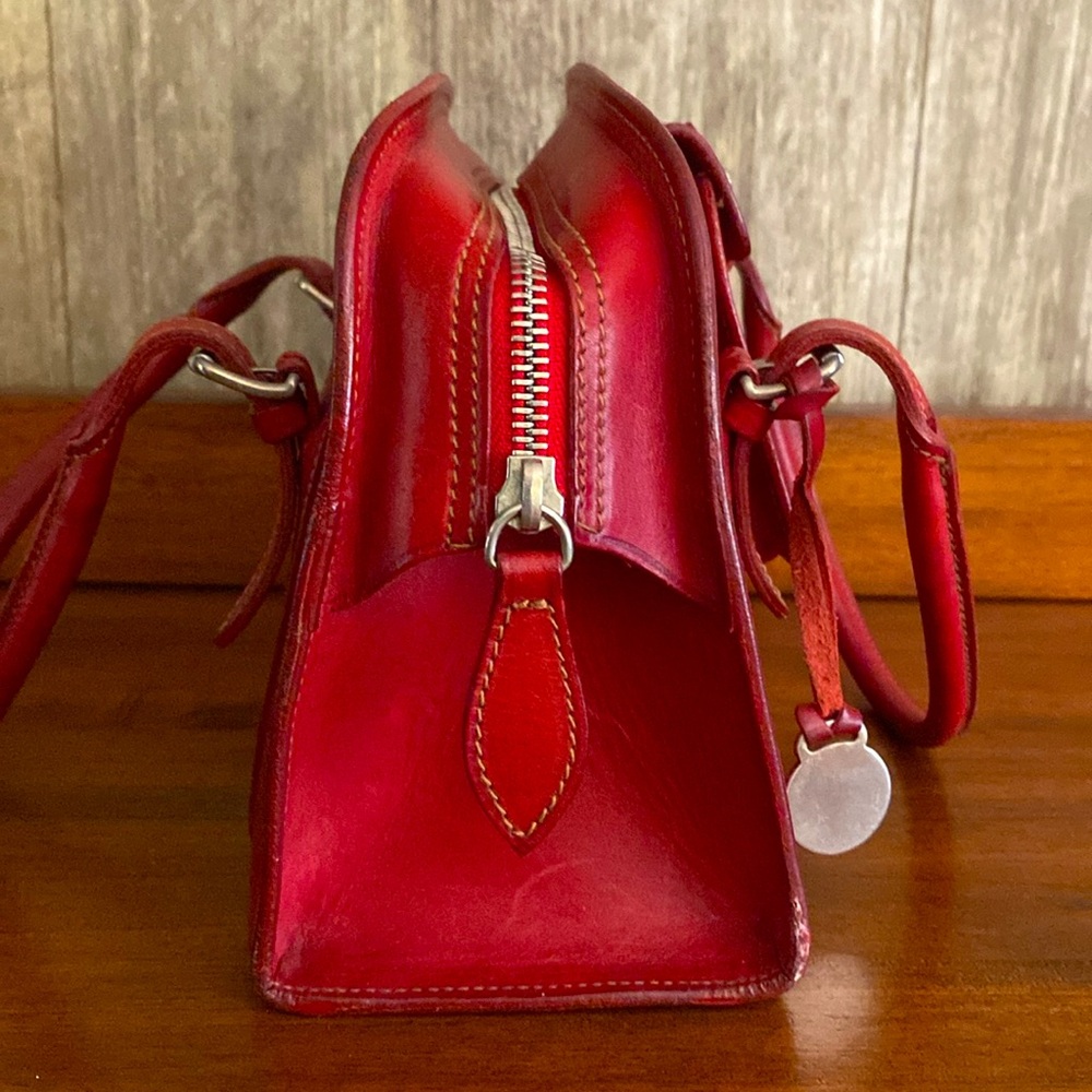 Dooney & Bourke Red Leather “Mini” ALTO Satchel Made in Italy🇮🇹 - Picture 7 of 12